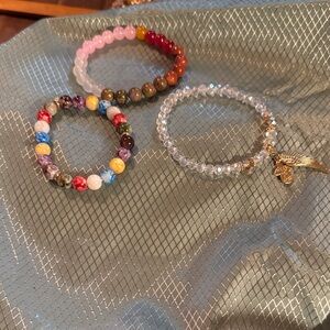 Multicolor Asian Beaded Bracelet x 3